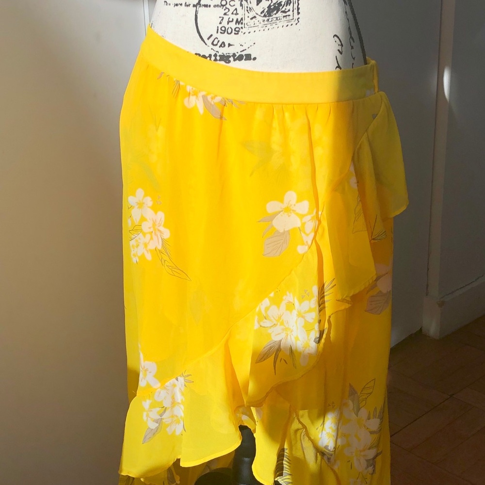 Andeawy High Low Yellow Skirt Sz L - Picture 2 of 11